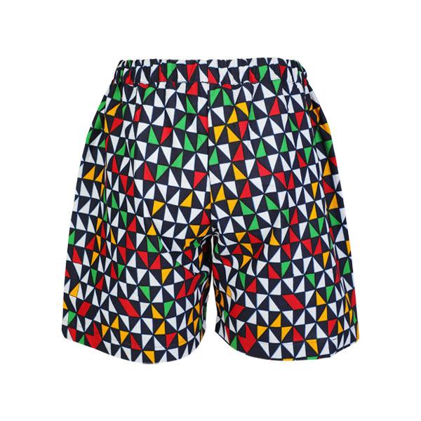 MULTI-COLOUR ANKARA ELASTICATED WAIST SHORT SET - ruffntumblekids