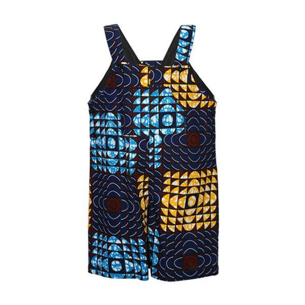 MULTI-COLOUR ANKARA PLAYSUIT - ruffntumblekids