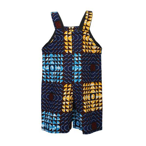 MULTI-COLOUR ANKARA PLAYSUIT - ruffntumblekids