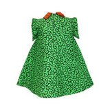 GREEN ANKARA DRESS WITH HAIR BOW - ruffntumblekids