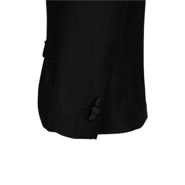 BLACK SATIN LAPEL 2 PIECE SUIT WITH BOW TIE - ruffntumblekids