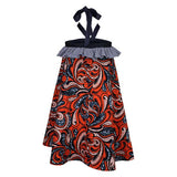MULTICOLOUR HALTERNECK ANKARA DRESS - ruffntumblekids